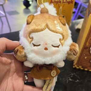 POP MART SKULLPANDA Cute Brown and White Plush Keychain